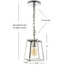 JONATHAN Y Ira Adjustable Drop Metal LED Pendant - 3 of 4