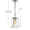 JONATHAN Y Ira Adjustable Drop Metal LED Pendant - image 3 of 4