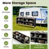 Tangkula Portable Bar Table Folding Camping Table w/ Aluminum Alloy Frame 2-Tier Shelves - 4 of 4