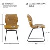KTMBDW Modern Dining Chairs Set of 2, Upholstered Faux Leather Cushion Seat and Sturdy Metal Legs - 3 of 4