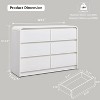 SinCiDo Modern 47" Wide Bedroom Dresser w/ 6 Drawers Dressers Hests of Drawers w/ Curved Profile Design,for Closet for Bedroom,Living Room - 2 of 4