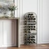 Resenkos Garden Arch Plant Support Trellis,45 Bottle Wrought Iron Wine Rack Jail with Lock - Antique Bronze - 4 of 4