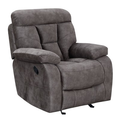 Bogata Upholstered Glider Chair Mushroom - Steve Silver Co.: Polyester Recliner, No Tools Assembly