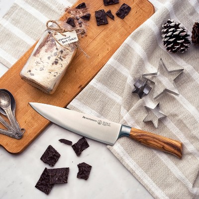 Messermeister 8" Natural Wood Handle Stainless Steel Chef's Knife