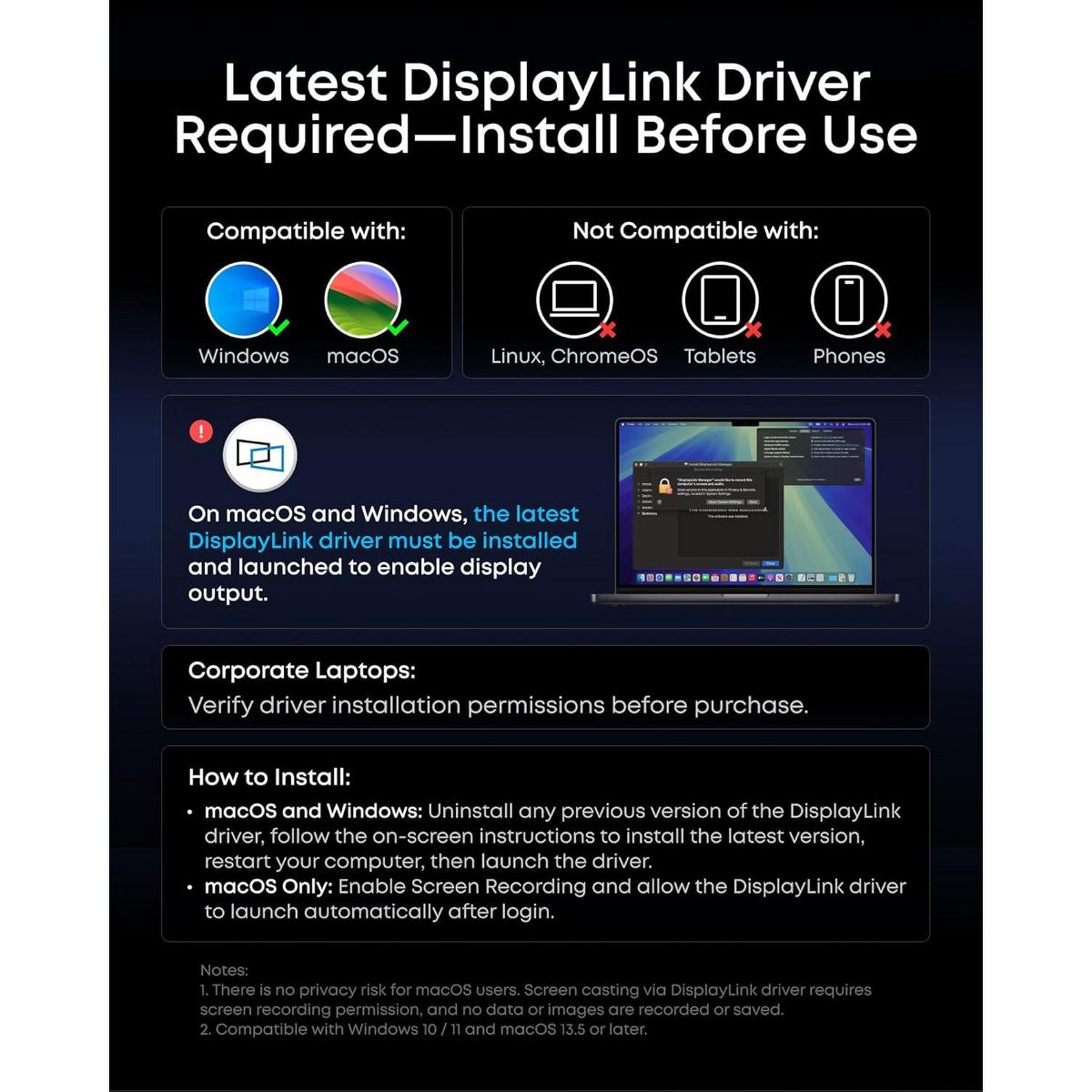 Anker Prime Docking Station (DL7400)(The Latest DisplayLink Driver Required) - thumbnail 3