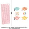 Big Dot of Happiness Groovy Grad - Paper Straw Decor - Hippie Graduation Party Striped Decorative Straws - Set of 24 - 3 of 4