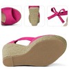 Perphy Women's Platform Espadrilles Open Toe Ankle Tie Wedges Sandals - 3 of 4