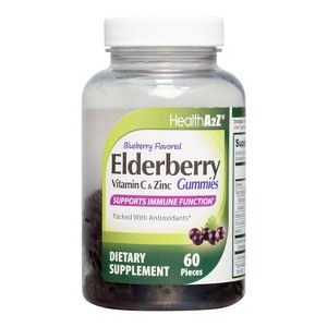 HealthA2Z - Elderberry Gummies with Vitamin C & Zinc - 60 Count - 1 of 4