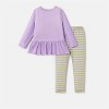 PATPAT Disney Princess Frozen Toddler Girls Clothes: Ruffle Sleeve Sweatshirts and Leggings Summer Coordinate Outfit - 2 of 4