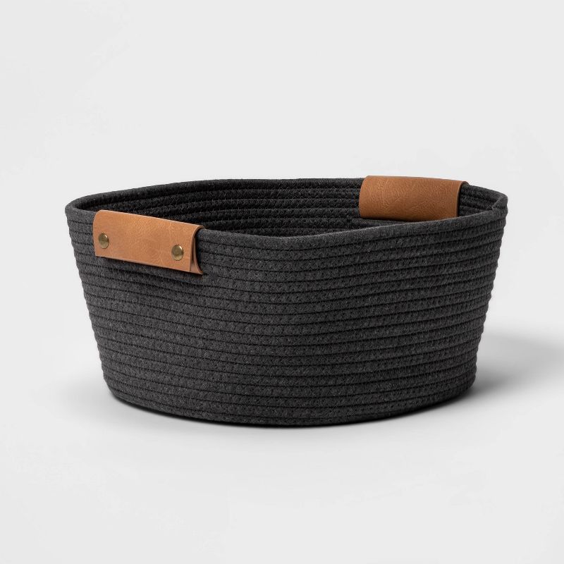 13&#34; Small Coiled Rope Warm Gray Charcoal - Brightroom&#8482;, 1 of 9