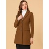 INSPIRE CHIC Women's Notched Lapel Single Breasted Outwear Fall coat - 2 of 4