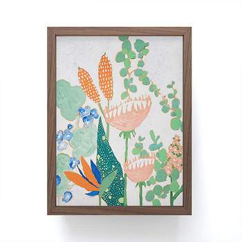Lara Lee Meintjes Proteas and Birds of Paradise Painting Framed Mini Art Print - Society6