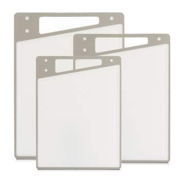 2 Pack) Thin Clear Flexible Plastic Kitchen Cutting Board 12 Inch x 15 Inch  