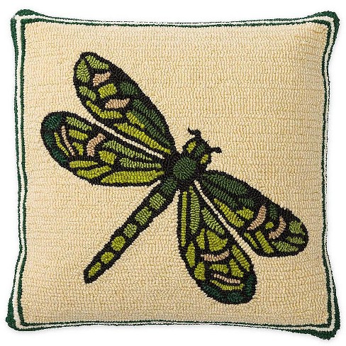 Fern Needlepoint Down Throw Pillow