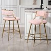 Ridstar Set of 2 Modern Counter Height Stool For Living Room, Bedroom & Bar-Pink - 3 of 4