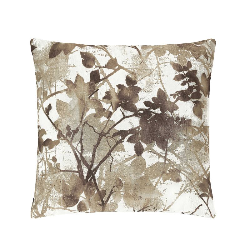 Kate Aurora Adelaide Floral Satin 18" X 18" Filled Accent Throw Pillow, 1 of 4