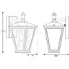 Progress Lighting Cardiff 1-Light Wall Lantern in Black, Clear Seeded Glass, DURASHIELD Finish - 2 of 4