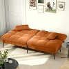 Convertible Futon Sofa Bed, Brown - 3 of 3