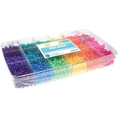 Sulyn Clubhouse Crafts Pony Beads, Assorted Colors, set of 2300