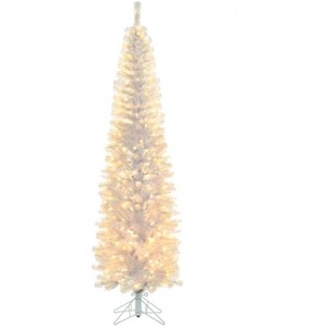 Kurt Adler 7-Foot Warm White LED Iridescent Slim Winchester Tree - 1 of 1