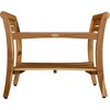 30" Symmetry ED932 Wide Teak Shower Bench with Handles - EcoDecors: Bathroom Bench, Non-Upholstered, 250lb Capacity - image 3 of 4