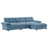 YOOCOZZ Upholstered Sectional Sofa with Armrest Storage, Cup Holder, Charging Ports and Movable Storage Ottoman - 2 of 4
