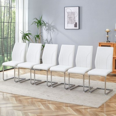 NicBex Dining Chairs Set of 2/4/6,Modern Kitchen Chairs with High Backrest and Metal Legs for Living Meeting Room,Bedroom