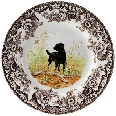 Spode Woodland 8” Dinner Plate, Perfect For Thanksgiving And Other Special Occasions, Made In England, Dog Motifs