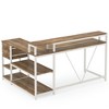 Resenkos Computer Desk, Office Desk, Study Desk,Reversible L-Shaped Desk, Industrial Corner Desk with Drawer & Shelves,Oak Beige - 3 of 3