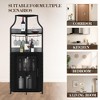 Corner Wine Cabinet, Metal Wine Holder Stand Holds 50+ Bottles & Glassware, Floor Wine Storage for Kitchen Dining Room Office Bar - 4 of 4