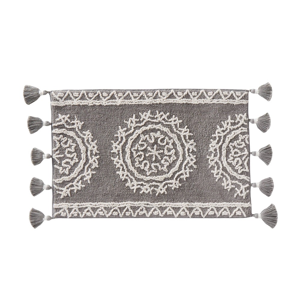  Medallia Bath Rug Gray