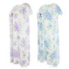 JEFFRICO Womens 2 Pack Nightgowns Short Sleeve Sleepwear Soft Pajama Dress Nightshirts - 3 of 4