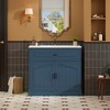 Modern Farmhouse Bathroom Vanity, 36" Single Sink Bathroom Vanity with Storage Cabinet, Adjustable Shelf - 3 of 4