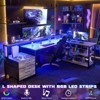 Aheaplus L-Shaped Computer Desk with Drawers and Monitor Shelf - 2 of 4