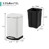Trash Can, 12L Trash Bin M7 Stainless Steel, Trash Can with Lid - 2 of 4