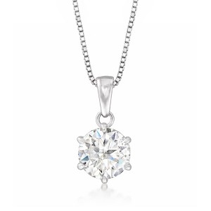 Ross-Simons 1.20 Carat Moissanite Pendant Necklace in Sterling Silver - 1 of 4