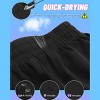 FIONECA High Waisted Running Shorts for Women with Pockets, 2.5" Black Athletic Workout Gym Yoga Spandex Dolphin Shorts - 2 of 4
