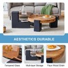 CAVINAS Nesting Coffee Table, Detachable Wooden Coffee Table, Clear Coffee Table, Low Coffee Table for Living Room, Office - 2 of 4