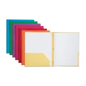 Staples 2-Pocket Presentation Folder with Fasteners Assorted Colors (52820) 