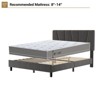 Full Size Bed Frame with Adjustable Headboard - Linen Upholstered Platform Bedframe, Mattress Foundation, No Box Spring Needed, Easy Assembly - 4 of 4
