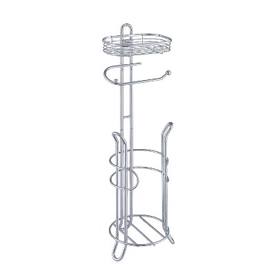 SunnyPoint Bathroom Heavyweight Toilet Tissue Paper Roll Storage Holder Stand Chrome (HL-TPS-01CH)