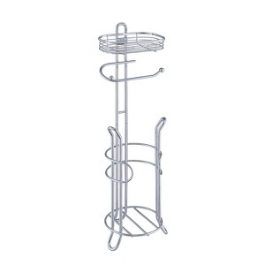 SunnyPoint Bathroom Heavyweight Toilet Tissue Paper Roll Storage Holder Stand Chrome (HL-TPS-01CH) - 1 of 3