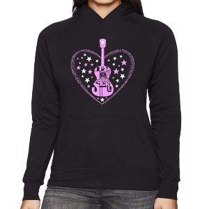 LA Pop Art It's A Love Story - Women's Word Art Hooded Sweatshirt - 1 of 4