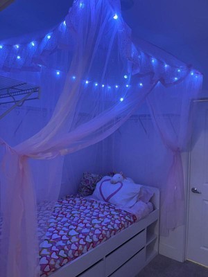 Hearthsong Sparkling Lights Light-up Bed Canopy For Twin, Full, Or ...