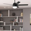 52" Anslee Ceiling Fan with Light Kit and Pull Chain (Includes LED Light Bulb) Matte Black - Hunter Fan - 4 of 4