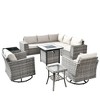 XIZZI Premium Outdoor Swivel Chair Sofa Set in 7 Colors, Modular Patio Seating with Swivel Chairs, Add-Ons Like Coffee Table and Fire Pit - 3 of 4