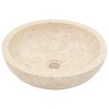 VidaXL Sink 15.7"x4.7" Marble Cream - 2 of 4