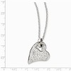 Black Bow Jewelry Stainless Steel and Clear Crystal Heart Necklace - 20 Inch - 2 of 4
