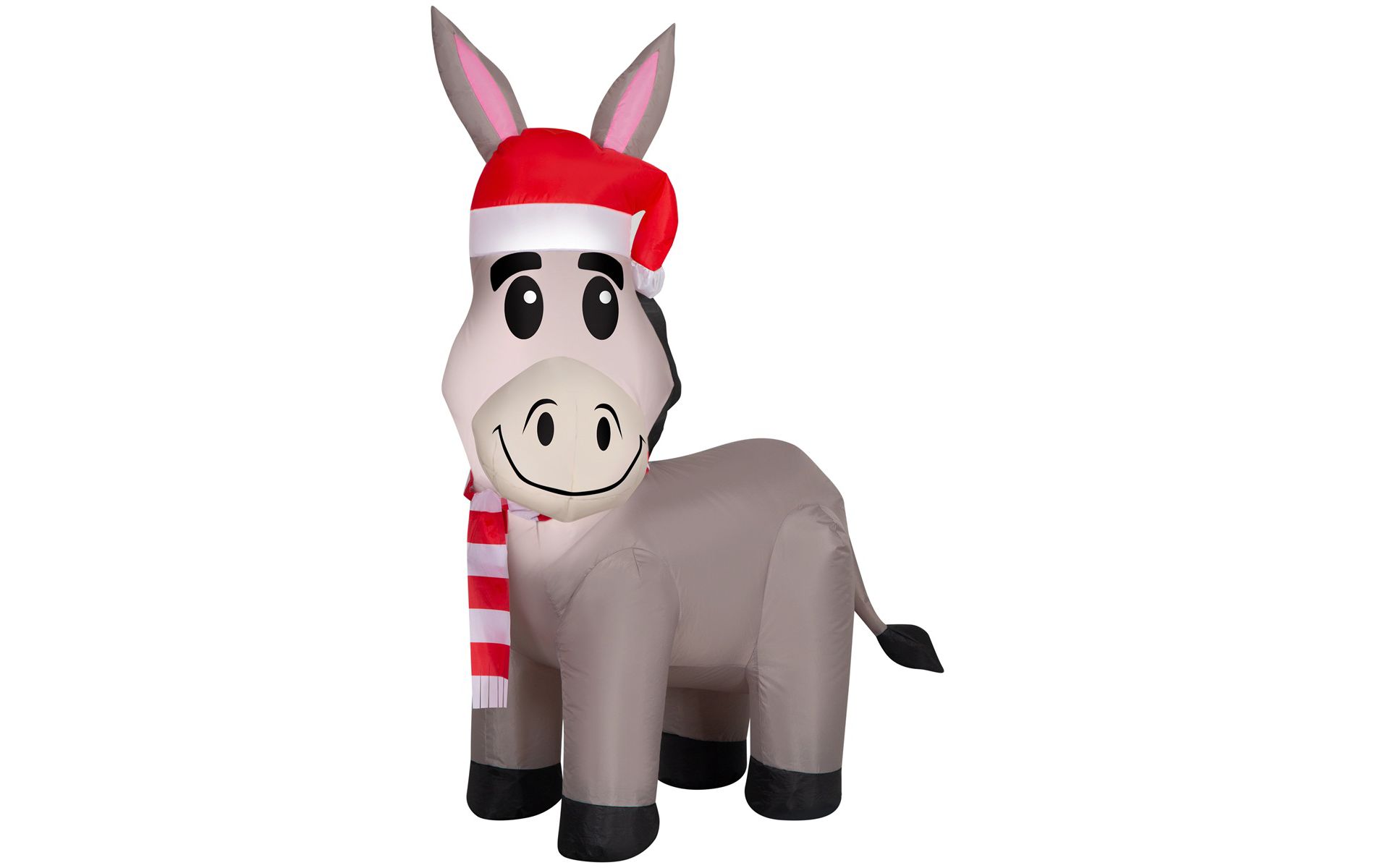 Holiday Living 4-ft Lighted Donkey in Santa Hat Christmas Inflatable