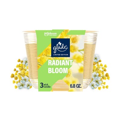 Glade 3 Wick Candles - Radiant Bloom - 6.8oz